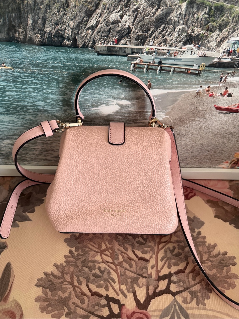 kate spade Blush Pink Pebbled Leather Top-Handle Crossbody